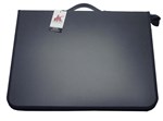 Colby Art Zippered A3 Polypropylene Portfolio BLACK