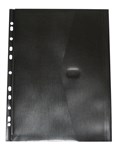 Pop A4 Polywally Wallet with Filing Strip BLACK