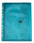 Pop A4 Polywally Wallet with Filing Strip BLUE