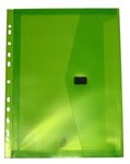 Pop A4 Polywally Wallet with Filing Strip LIME