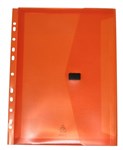 Pop A4 Polywally Wallet with Filing Strip ORANGE