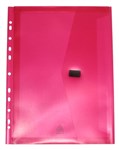 Pop A4 Polywally Wallet with Filing Strip PINK